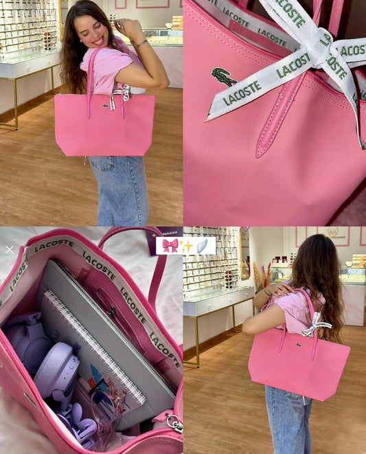 Pink Lacoste Bag 🐊🎀✨